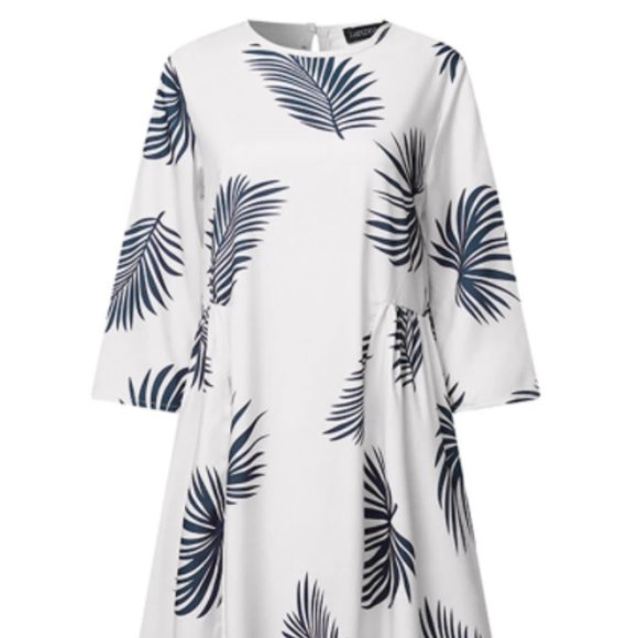 Floral Long Sleeve Beach Dress - Picture 1 of 2